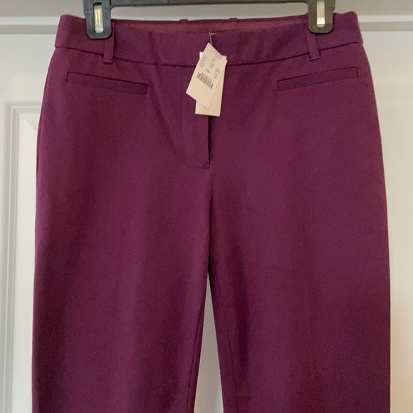 NWT JCREW BURGUNDY PANTS. SIZE 2S. - Picture 1 of 4